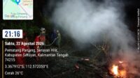 Kebakaran lahan dinihari